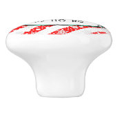 Ho Ho Ho Vrolijk Kerstman Schattige Sneeuwman Keramische Knop (Zijkant)