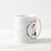 Ho Ho Ho Vrolijk Kerstman Schattige Sneeuwman Koffiemok (Voorkant rechts)