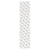 Ho Ho Ho Vrolijk Kerstman Schattige Sneeuwman Korte Tafelloper (Voorkant)