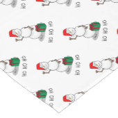 Ho Ho Ho Vrolijk Kerstman Schattige Sneeuwman Korte Tafelloper (Hoek)