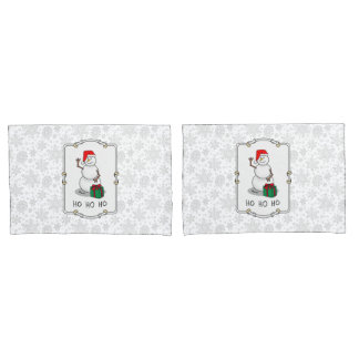 Ho Ho Ho Vrolijk Kerstman Schattige Sneeuwman Kussensloop