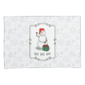 Ho Ho Ho Vrolijk Kerstman Schattige Sneeuwman Kussensloop (Voorkant-Rechts)