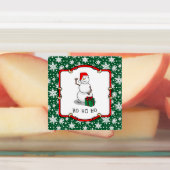 Ho Ho Ho Vrolijk Kerstman Schattige Sneeuwman Labels (Aangebracht)