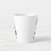 Ho Ho Ho Vrolijk Kerstman Schattige Sneeuwman Latte Mok (Voorkant)