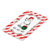 Ho Ho Ho Vrolijk Kerstman Schattige Sneeuwman Magneet (Linkerzijde)