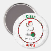 Ho Ho Ho Vrolijk Kerstman Schattige Sneeuwman Magneet (Voorkant / Achterkant)