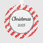 Ho Ho Ho Vrolijk Kerstman Schattige Sneeuwman Ornament (achterkant)