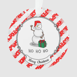 Ho Ho Ho Vrolijk Kerstman Schattige Sneeuwman Ornament