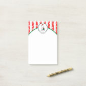 Ho Ho Ho Vrolijk Kerstman Schattige Sneeuwman Post-it® Notes (Op bureau)