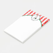Ho Ho Ho Vrolijk Kerstman Schattige Sneeuwman Post-it® Notes (Schuin)