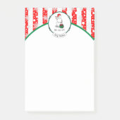 Ho Ho Ho Vrolijk Kerstman Schattige Sneeuwman Post-it® Notes (Voorkant)