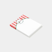 Ho Ho Ho Vrolijk Kerstman Schattige Sneeuwman Post-it® Notes (Schuin)