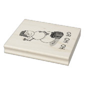 Ho Ho Ho Vrolijk Kerstman Schattige Sneeuwman Rubberstempel (Stempel)
