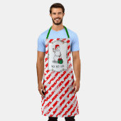 Ho Ho Ho Vrolijk Kerstman Schattige Sneeuwman Schort (Gedragen)