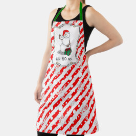 Ho Ho Ho Vrolijk Kerstman Schattige Sneeuwman Schort