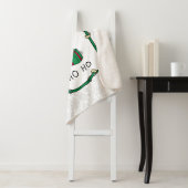 Ho Ho Ho Vrolijk Kerstman Schattige Sneeuwman Sherpa Deken (In situ)