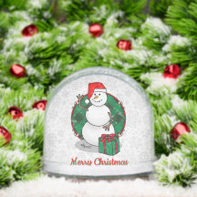 Ho Ho Ho Vrolijk Kerstman Schattige Sneeuwman