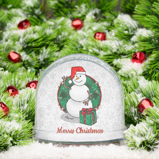 Ho Ho Ho Vrolijk Kerstman Schattige Sneeuwman Sneeuwbol (Kerstmis)