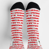 Ho Ho Ho Vrolijk Kerstman Schattige Sneeuwman Sokken (Top)