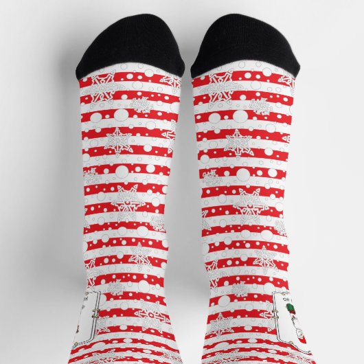 Ho Ho Ho Vrolijk Kerstman Schattige Sneeuwman Sokken (Top)