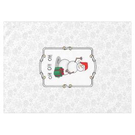 Ho Ho Ho Vrolijk Kerstman Schattige Sneeuwman Tafelkleed