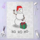 Ho Ho Ho Vrolijk Kerstman Schattige Sneeuwman Tissuepapier (Craft)