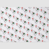 Ho Ho Ho Vrolijk Kerstman Schattige Sneeuwman Tissuepapier (Voorkant)