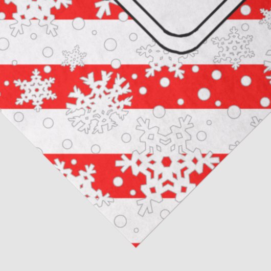 Ho Ho Ho Vrolijk Kerstman Schattige Sneeuwman Tissuepapier (Detail)