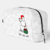 Ho Ho Ho Vrolijk Kerstman Schattige Sneeuwman Toilettasje (Rechterhoek)