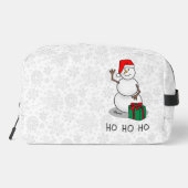 Ho Ho Ho Vrolijk Kerstman Schattige Sneeuwman Toilettasje (Achterkant)