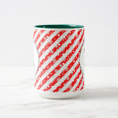 Ho Ho Ho Vrolijk Kerstman Schattige Sneeuwman Tweekleurige Koffiemok (Center)