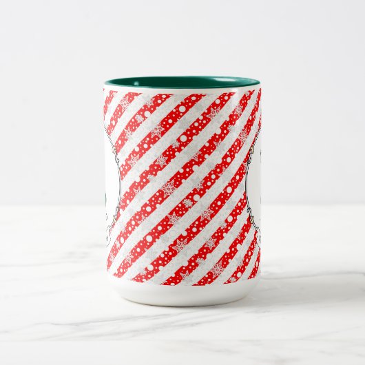 Ho Ho Ho Vrolijk Kerstman Schattige Sneeuwman Tweekleurige Koffiemok (Center)