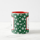 Ho Ho Ho Vrolijk Kerstman Schattige Sneeuwman Tweekleurige Koffiemok (Center)