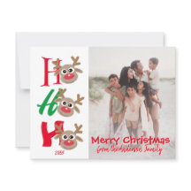 Ho Ho Ho Vrolijk Kerstmis Familie Foto