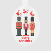Ho Ho Ho Vrolijk Kerstmis Notenkrakers | Ornament (voorkant)