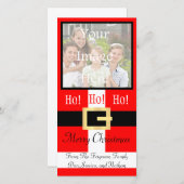 Ho ho Ho Vrolijk Kerstpak Fotokaart Feestdagenkaart (Voorkant / Achterkant)