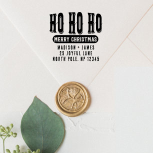 Ho Ho Ho Vrolijk Kerstretouradres Zelfinktende Stempel