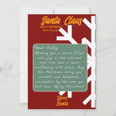 HO HO HO! VROLIJKE KERSTBRIEF KAART (Achterkant)