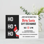 HO HO HO Vuile Kerstmis Party Modern Kaart (Staand voorkant)