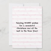 Ho Ho Ho We Got No Snow Flamingo  Santa Feestdagenkaart (Achterkant)