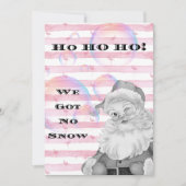 Ho Ho Ho We Got No Snow Flamingo's & Santa Feestdagenkaart (Voorkant)