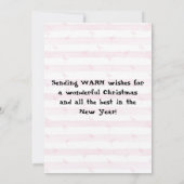 Ho Ho Ho We Got No Snow Flamingo's & Santa Feestdagenkaart (Achterkant)