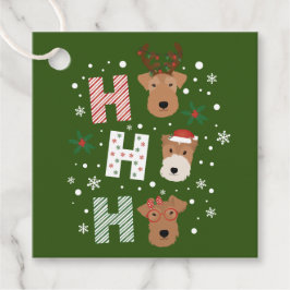 Ho Ho Ho Welsh Terrier Vrolijk Kerstfeest Bedankjes Labels