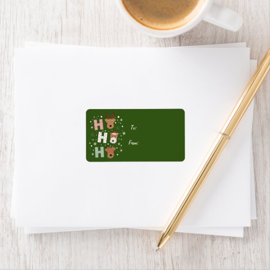 Ho Ho Ho Welsh Terrier Vrolijk Kerstfeest Etiket (Insitu)