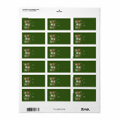 Ho Ho Ho Welsh Terrier Vrolijk Kerstfeest Etiket (Full Sheet)