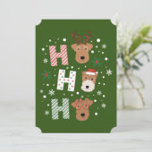 Ho Ho Ho Welsh Terrier Vrolijk Kerstfeest Kaart (Staand voorkant)
