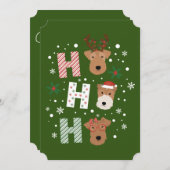 Ho Ho Ho Welsh Terrier Vrolijk Kerstfeest Kaart (Voorkant / Achterkant)