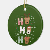 Ho Ho Ho Welsh Terrier Vrolijk Kerstfeest Keramisch Ornament (Links)