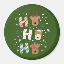 Ho Ho Ho Welsh Terrier Vrolijk Kerstfeest Magneet