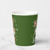Ho Ho Ho Welsh Terrier Vrolijk Kerstfeest Papieren Bekers (Links)